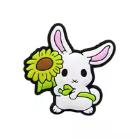 "Easter Bunny with a Flower 1" Jibbit